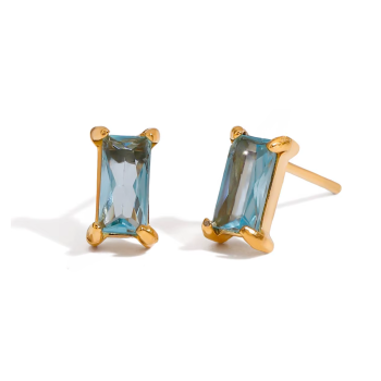 Kolczyki kamień urodzinowy marzec FUGJDE0212023-3