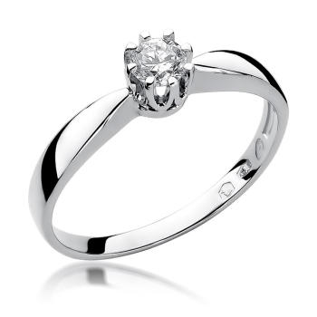 Pierścionek zaręczynowy z brylantem 0.30