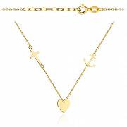 Naszyjnik złoty celebrytka krzyżyk, serce i kotwica FUG3-4-CN00305-2