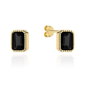 Kolczyki złote z onyksem FUG7-25-K01682-2