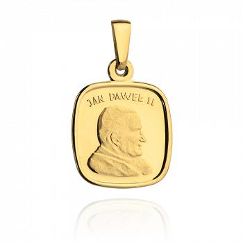 Medalik z żółtego złota Jan Paweł II FUG5-9-M00023-2