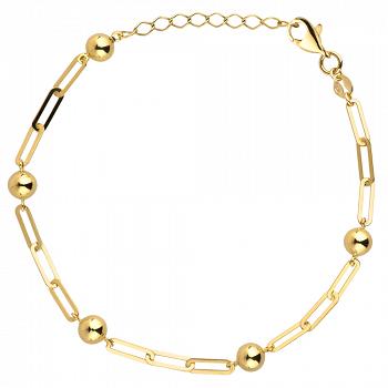 Bransoletka złota ogniwa i kulki FUG2-17-B00714-2