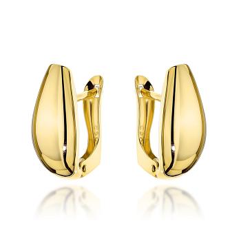 Kolczyki złote podłużne łezki na angielskim zapięciu FUG7-K01745-585