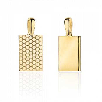 Zawieszka złota blaszka dwustronna GRAWER GRATIS FUG6-25-Z00357-2