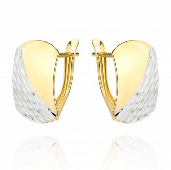 Kolczyki z dwukolorowego złota FUG7-25-K00603-2