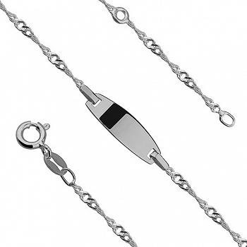 Bransoletka srebrna blaszka do graweru FUGG0042