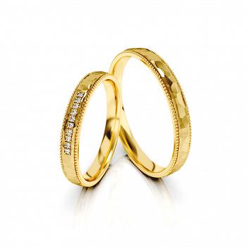 Obrączki ślubne żółte złoto 4mm próba 585 • FS321/4