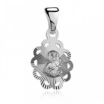 Srebrna zawieszka medalik Matka Boska Częstochowska FUGMD059