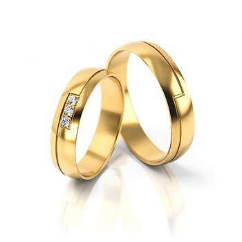 Obrączki ślubne żółte złoto 4,5mm próba 585 • FS297