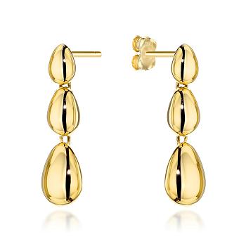 Kolczyki złote wiszące owale FUG7-K01775-585