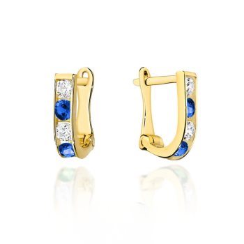 Kolczyki złote z cyrkoniami DU02