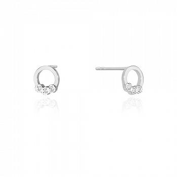 Złote kolczyki koła z brylantami FCK20-B585-B0.05