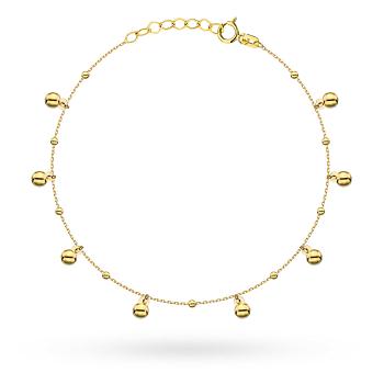 Bransoletka złota gładkie wiszące kulki FUG2-B01071-585