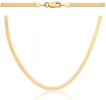 Złoty łańcuszek taśma wąska 50 cm FUG1-28-L00118-2