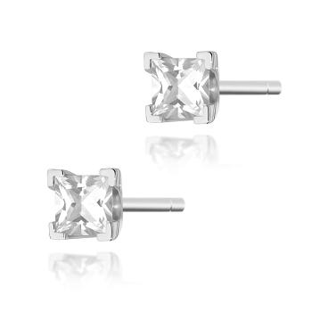 Kolczyki z białego złota z brylantami FKO-037-B585-B0.30