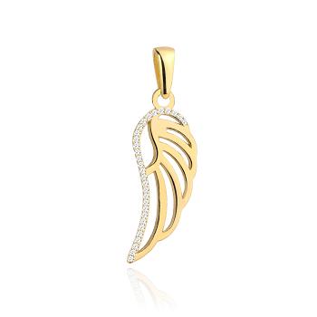 Zawieszka złota skrzydło anioła z cyrkoniami FUG6-37-Z00552-2