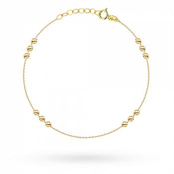 Bransoletka złota potrójne kulki FUG2-25-B00918-2