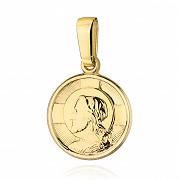 Medalik z żółtego złota wizerunek Pana Jezusa FUG5-9-M00155-2