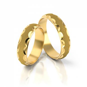 Obrączki ślubne żółte złoto 5mm próba 585 • FS124