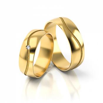 Obrączki ślubne żółte złoto 5mm próba 585 • FS286