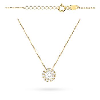 Naszyjnik złoty kółko z cyrkoniami FUG3-17-N00625-2