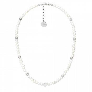 Naszyjnik z pereł z serduszkiem GRAWER GRATIS WA651