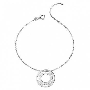 Bransoletka srebrna z ażurowe kółeczkiem FUGZG0086B