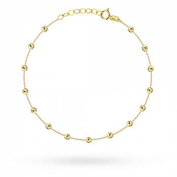 Bransoletka złota diamentowane kulki FUG2-25-B00749-2