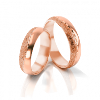 Obrączki ślubne różowe złoto 4 mm próba 585 • FSC11/4