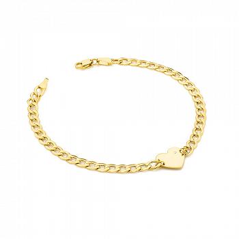 Złota bransoletka z brylantem serce FB-006-585-B0.005