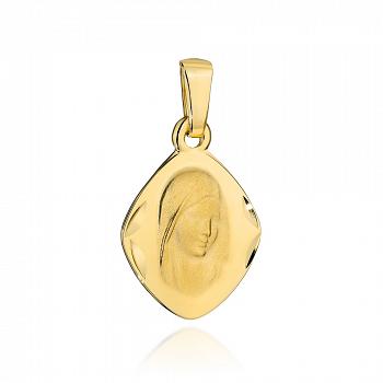 Medalik z żółtego złota Matka Boska FUG5-9-M00161-2
