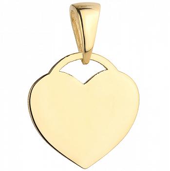 Zawieszka złota płaskie serce FUG6-21-Z00322-2