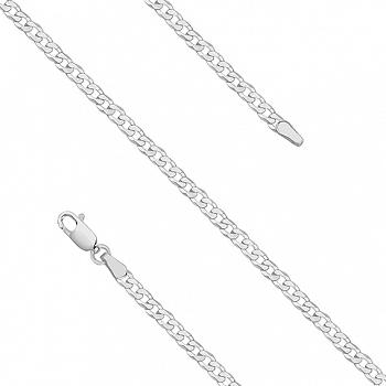 Srebrny łańcuszek diamentowany Pancerka płaska 55 cm FUGCUEX80R-55cm