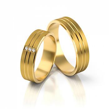 Obrączki ślubne żółte złoto 5,3mm próba 585 • FS206
