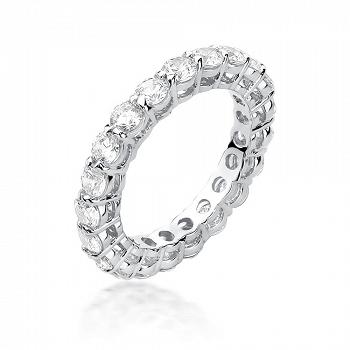 Pierścionek zaręczynowy z białego złota z brylantem 2.52 ct