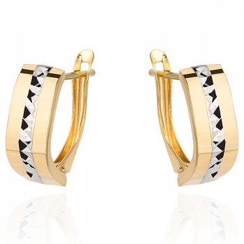 Kolczyki diamentowane z dwukolorowego złota FUG7-25-K01064-2