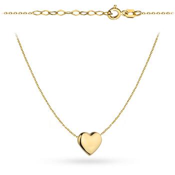 Naszyjnik złoty gładkie serce FUG3-N00674-585