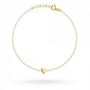 Bransoletka złota z serduszkiem FUG2-25-B00745-2