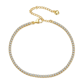 Bransoletka tennis złota z cyrkoniami BFUG0013
