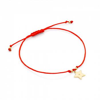 Bransoletka na czerwonym sznurku gwiazdka z brylantem GRAWER GRATIS FB011-Z-C585-B0.005