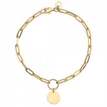 Bransoletka z żółtego złota ogniwa i kółko FUG2-17-B00633-2