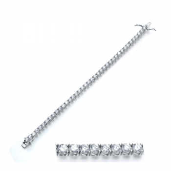 Bransoletka srebrna z cyrkoniami tenis BFUG010