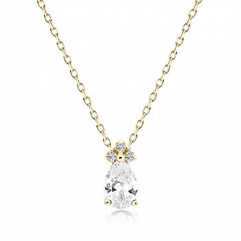 Naszyjnik złoty z cyrkoniami FUGZ1908NG_W