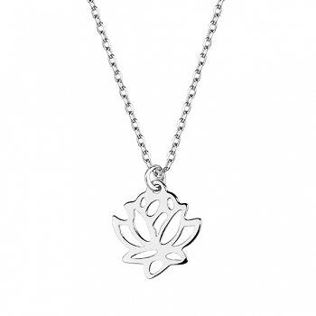 Srebrny naszyjnik kwiat lotosu FUGZ1495N