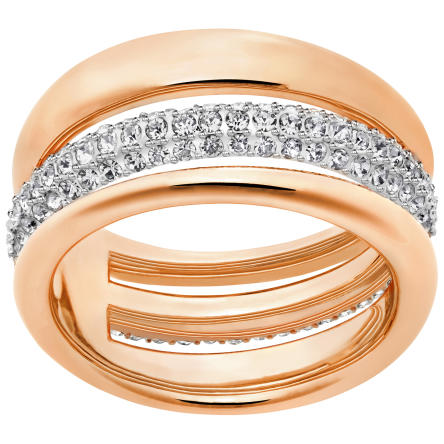 Pierścionek SWAROVSKI • Exact Ring, White, Rose Gold Plating 5194458 5221573