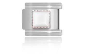Zawieszka MaybeMe Kwadratowa biała cyrkonia