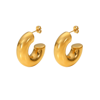 Kolczyki duże koła pozłacane FUGJDE201897