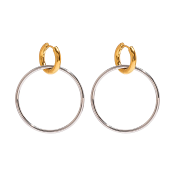 Kolczyki pozłacane koła FUGJDE2407075