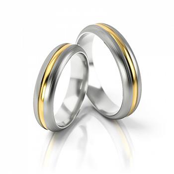 Obrączki ślubne złoto dwukolorowe 5mm próba 333 • XFS168