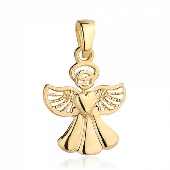 Zawieszka złota aniołek z serduszkiem FUG6-21-Z00520-2